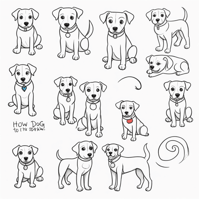 how to draw a dog